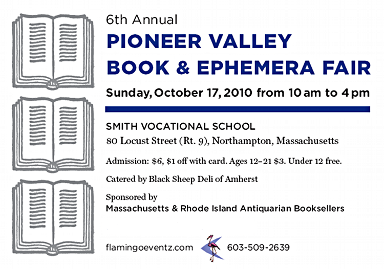 Rabelais to Exhibit at the Pioneer Valley Antiquarian Book Fair